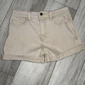 Hollister Ultra High-Rise Vintage‎ Short 5 W27 Beige Denim Shorts Womens Casual